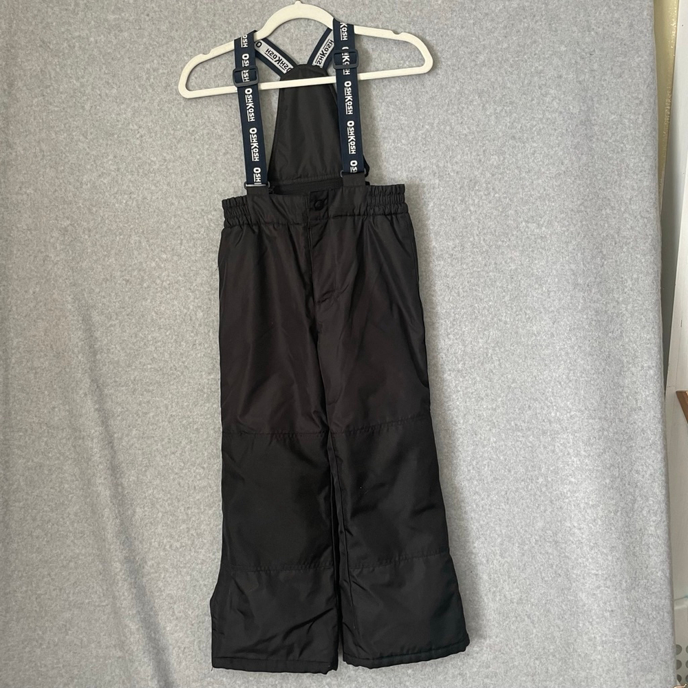 OshKosh B'gosh Black Snow Bibs Size 7 Ski Pants